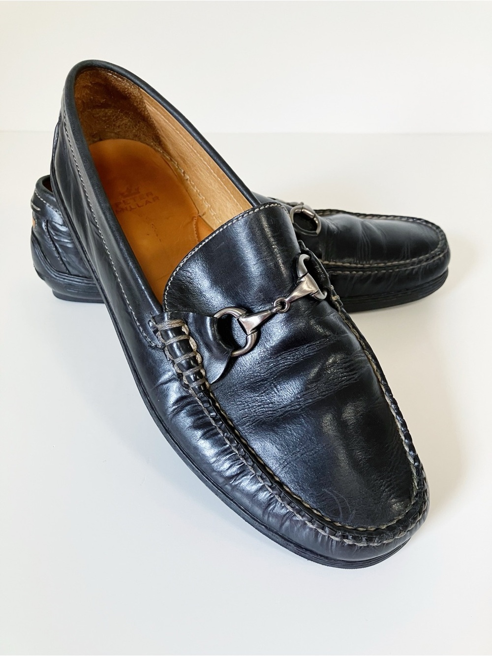 Peter Millar | Black Horsebit Leather Loafers 11.5 Academia Mature Teacher